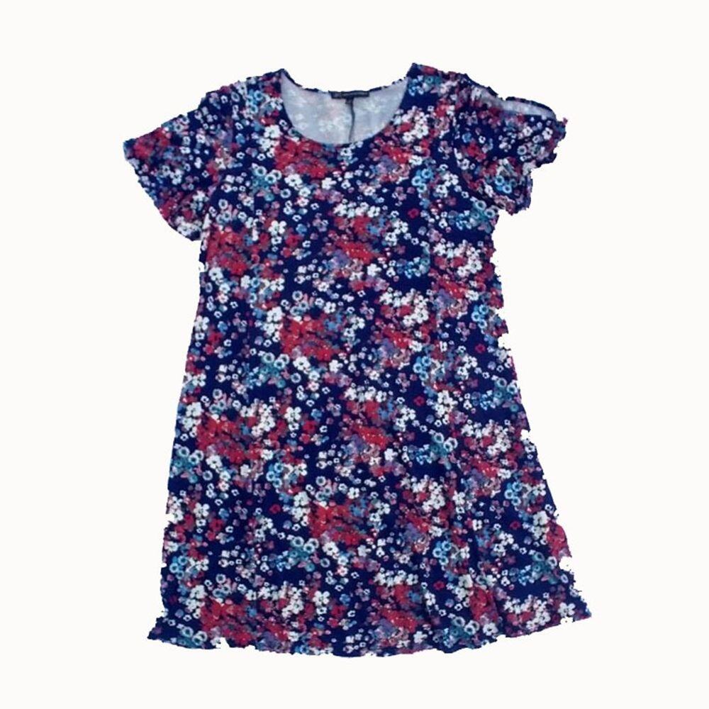 Adrianna Papell Split Sleeve Floral A-Line Dress
